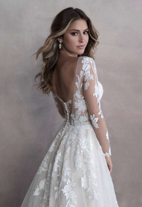 Alette by Allure Bridals long sleeve wedding dress at Love it at Stella's Bridal in Westminster, MD greater baltimore bridal shop