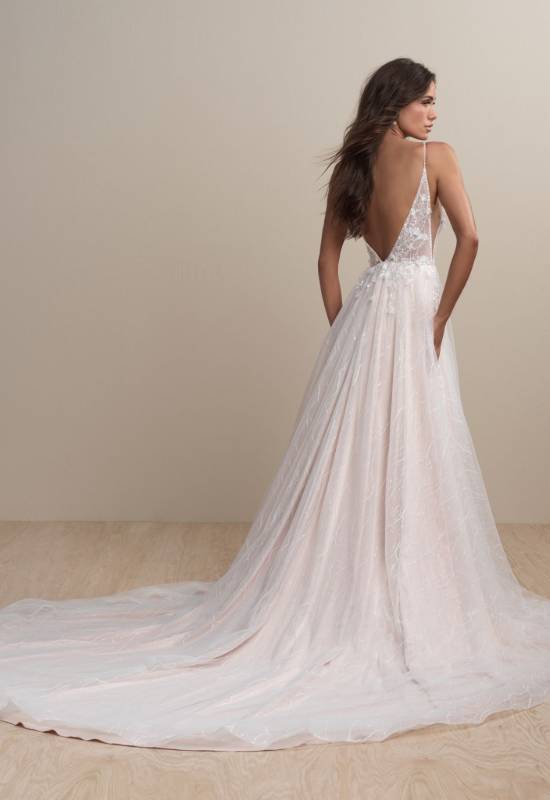 Jules by Abella Bride soft tulle 3D flower sparkling wedding dress at Love it at Stella's Bridal in Westminster, MD