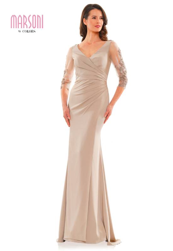 Mother of the Bride dress with sleeves at Love it at Stella's Bridal in Westminster, MD