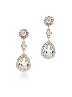 Snapdragon Earrings Rhinestone drop earrings available in gold, silver or rose gold at Love it at Stella's Bridal in Westminster, MD
