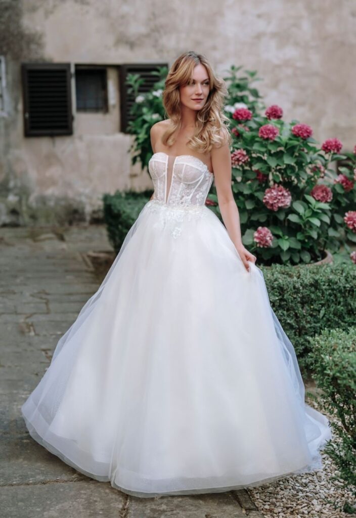 Abella Bridal Salome E315 Wedding Dress Sold at Love it at Stellas Bridal in Westminster MD