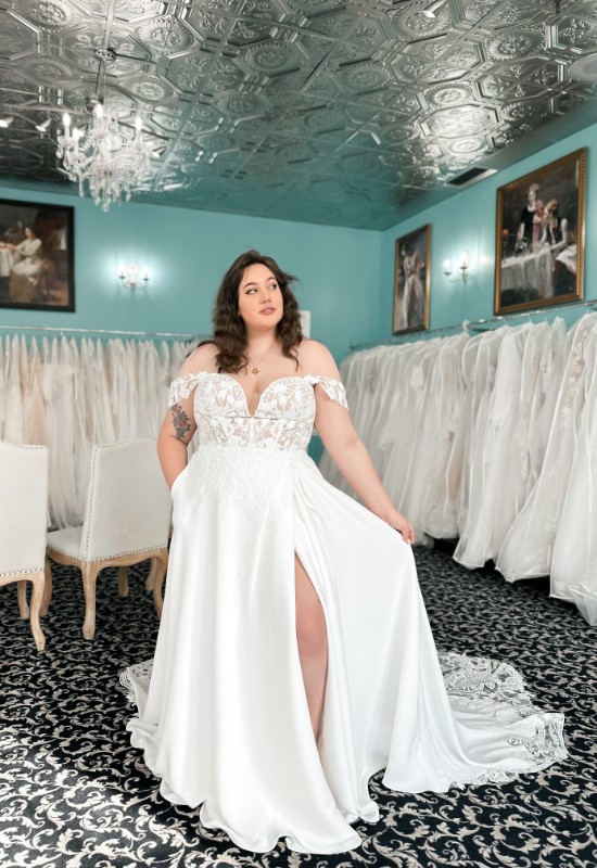 Stellas Exclusive Collection Saoirse Wedding Dress at Love it at Stellas Bridal in Westminster MD