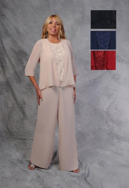Magic Moms Formal Natalie Formalwear Pantsuit for Mother of the Bride Groom Grandmother at Love it at Stellas Bridal in Westminster MD