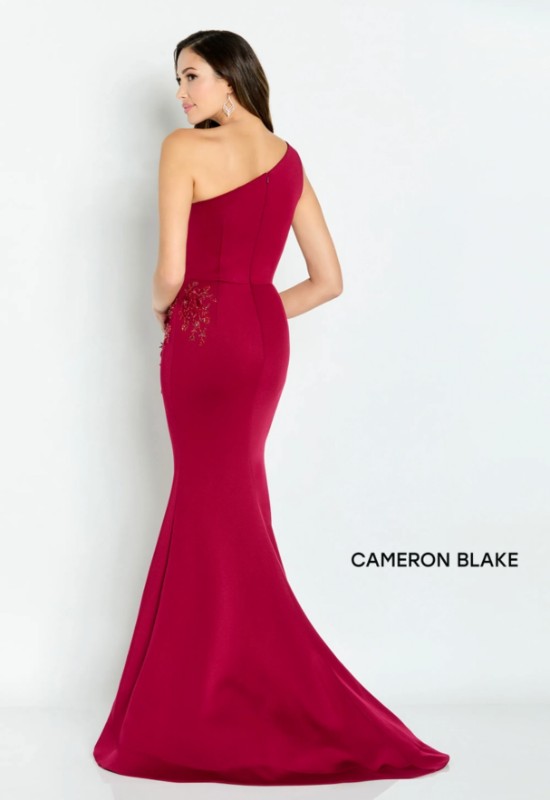 Cameron Blake CB142 One Shoulder Mother of the Bride formalwear Gala dress at Love it at Stellas Bridal in Westminster MD