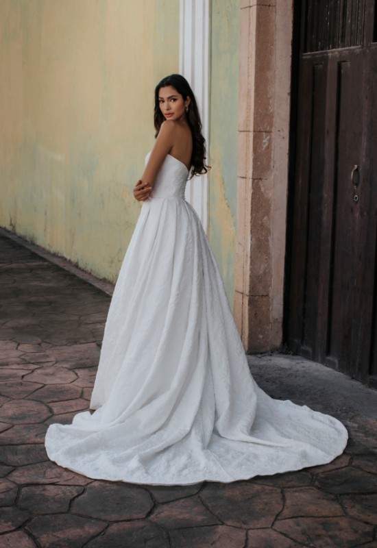 Allure Bridals Abella Oxford Textured Wedding Dress at Love it at Stellas Bridal Shop in Westminster MD