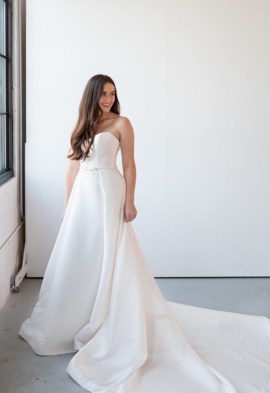 Stella York Style 7601 satin a-line wedding dress at Love it at Stellas Bridal Shop in Westminster MD
