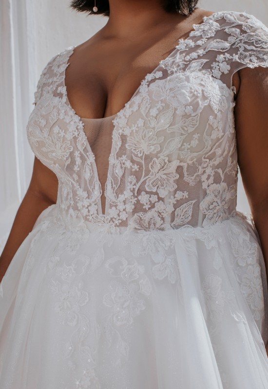 Abella Bridal Plus Size Ballgown Wedding Dress Style E356 At love it at Stellas Bridal Shop in Wesminster MD