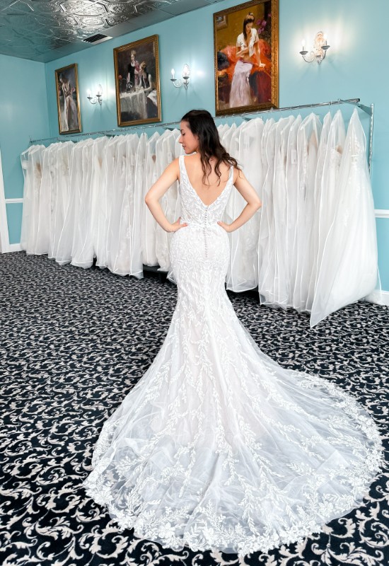 Stellas Exclusive Wedding Dress at Love it at Stella's Bridal shop in westminster MD.