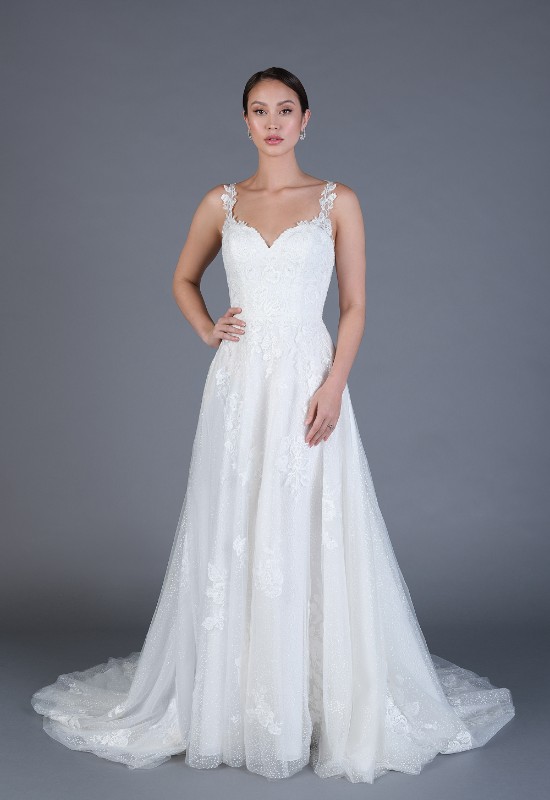 Sincerity Bridals 44431 A-line Lace wedding dress with keyhole back at love it at stellas bridal shop in westminster MD