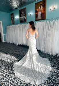Sanchez - Stella's Bridal Love it at Stellas Exclusive Collection 2024 Wedding Dress Trending Styles at Love it at Stella's Bridal Shop in Westminster MD
