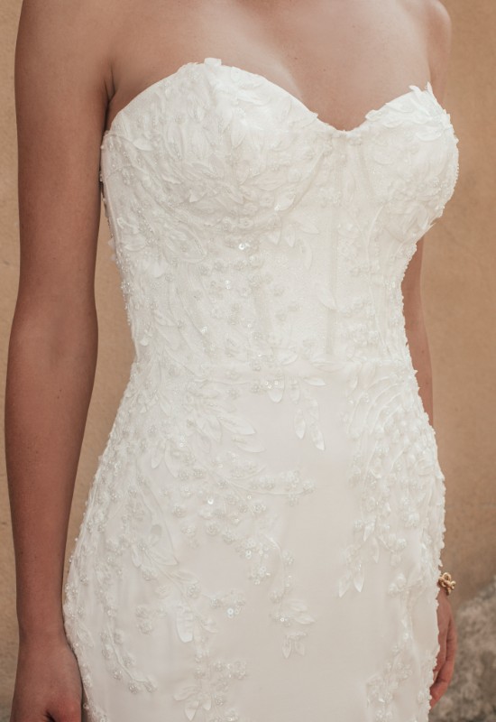 Madison James Allure Bridals MJ1002 Hera Strapless fitted wedding dress at Love it at Stellas Bridal in Westminster MD