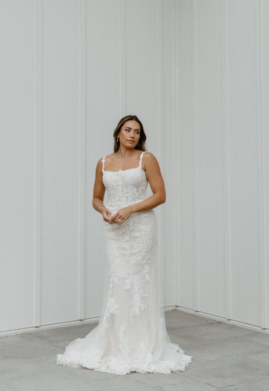 Stella York 7762 Fitted floral lace wedding dress at Love it at Stellas Bridal Shop in Westminster MD