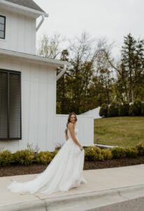 Evans - Stella's Bridal Stella York 7790 Flowy A-line Floral Wedding Dress Love it at Stellas Bridal Shop in Westminster MD