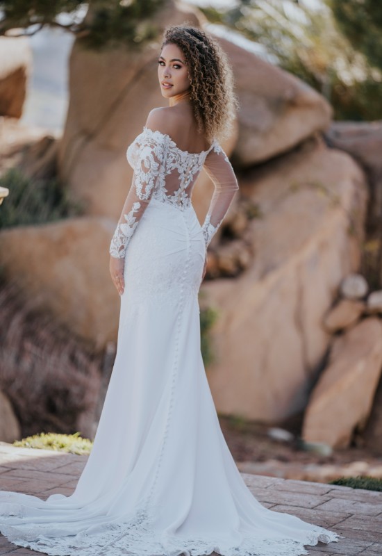 Allure Bridals A1166 fitted long sleeve wedding dress at love it at stellas bridal in westmisnter MD