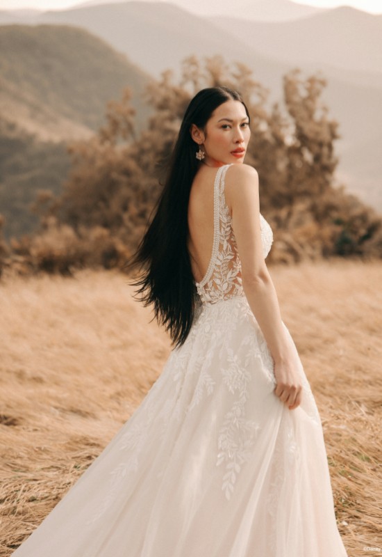 Disney Fairy Tale Weddings 2024 Collection Pocahontas D415 at Love it at Stella's Bridal Shop in Westminster MD