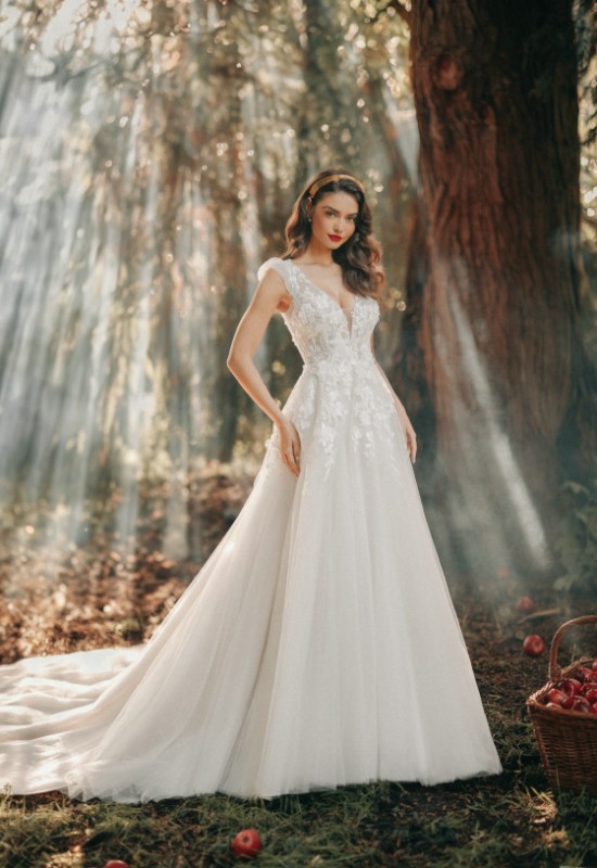 Disney Fairy Tale Weddings 2024 Collection Snow White D417 at Love it at Stella's Bridal Shop in Westminster MD