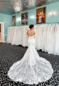 Sina - Stella's Bridal Love it at Stella's Independent Design Collection - Fitted lace wedding dress at Love it at Stellas Bridal In Westminster MD