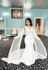 Helaena - Stella's Bridal Love it at Stella's Exclusive Fitted Boho Lace Wedding Dress at Love it at Stella's Bridal in Westminster MD