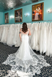 Soleil - Stella's Bridal Rustic chic fitted wedding dress at Love it at Stella's Bridal Boutique in Westminster, Maryland