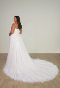 Carolin - Stella's Bridal Stella York SY8105 Floral Lace Plus Size Wedding Dress at Love it at Stella's Bridal Boutique in Westminster, Maryland