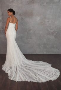 Nora - Stella's Bridal Essense of Australia D4279 Fully Beaded Column Wedding Dress at Love it at Stella's Bridal Boutique in Westminster, Maryland