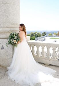 Juno - Stella's Bridal Stella York 7492 Plus size floral a-line wedding dress at love it at stella's bridal boutique in westminster md