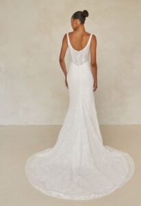 Wilcox - Stella's Bridal Madi Lane Wilcox Textured Chiffon Fitted Wedding Dress at love it at stella's bridal boutique in Westminster Maryland