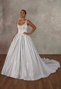 Essense of Australia D4485 blue crystal beaded ballgown wedding dress at Love it at Stella's Bridal Shop in Westminster, Maryland