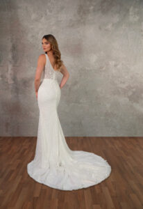 Carrie - Stella's Bridal Essense of Australia D4448 fully beaded tank strap fitted wedding dress at Love it at Stella's Bridal Shop in Westminster, Maryland