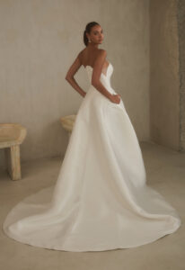 Hadley - Stella's Bridal Casablanca Bridal 2624 Hadley Satin and lace a-line wedding dress at Love it at Stella's Bridal in Westminster, MD