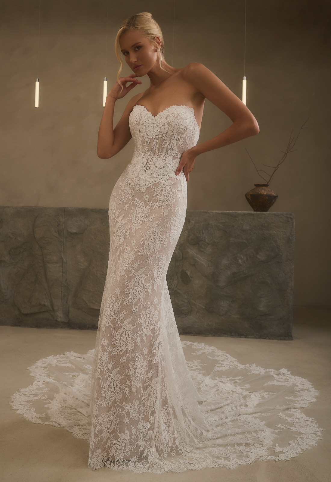 Darcy - Stella's Bridal Casablanca Bridal 2634 Darcy fitted lace wedding dress at Love it at Stella's Bridal in Westminster, MD
