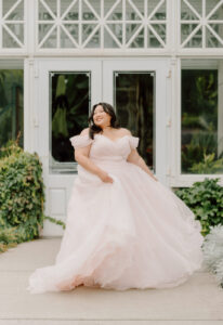 Blush Reverie - Stella's Bridal Stella York Style 8058 Blush Organza Ballgown at Love it at Stella's Bridal in Westminster Maryland
