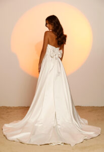 Jaden - Stella's Bridal Jaden by Madi Lane Clean Satin A-line Wedding Dress at Love it at Stella's Bridal Shop in Westminster Maryland