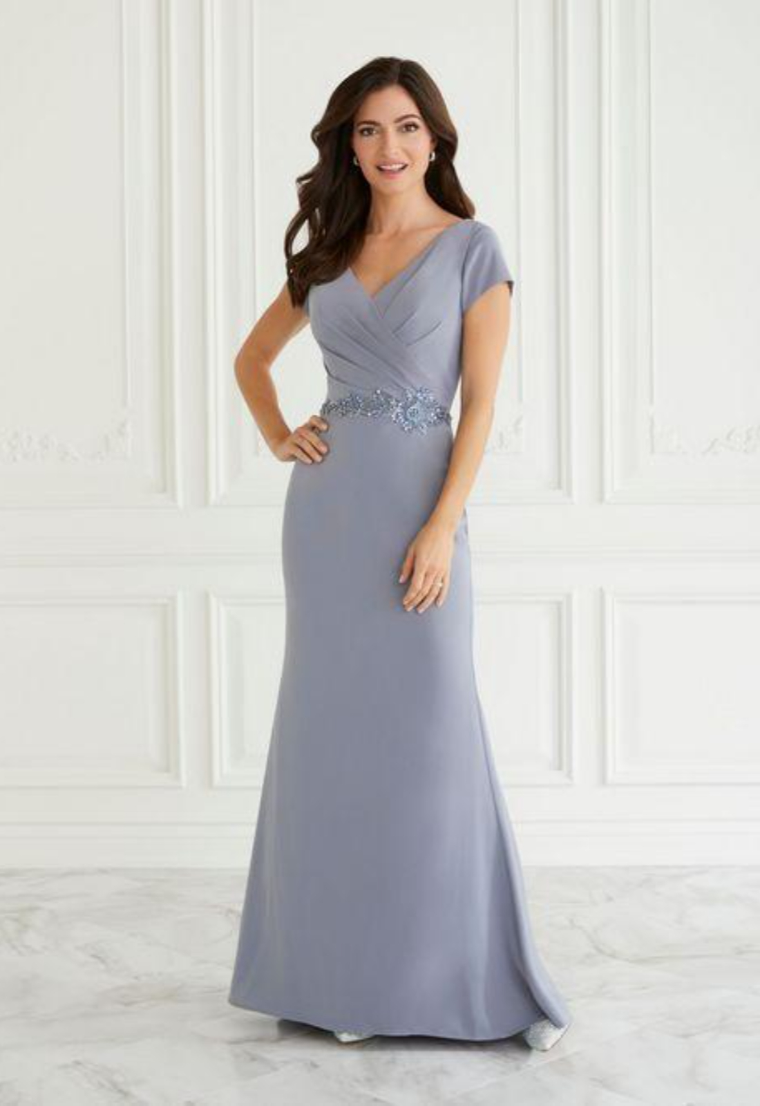 Mother of the bride and mother of the groom dresses at Stella’s Bridal in Westminster MD, featuring elegant evening gowns, formal dresses, and special occasion styles in inclusive sizing.