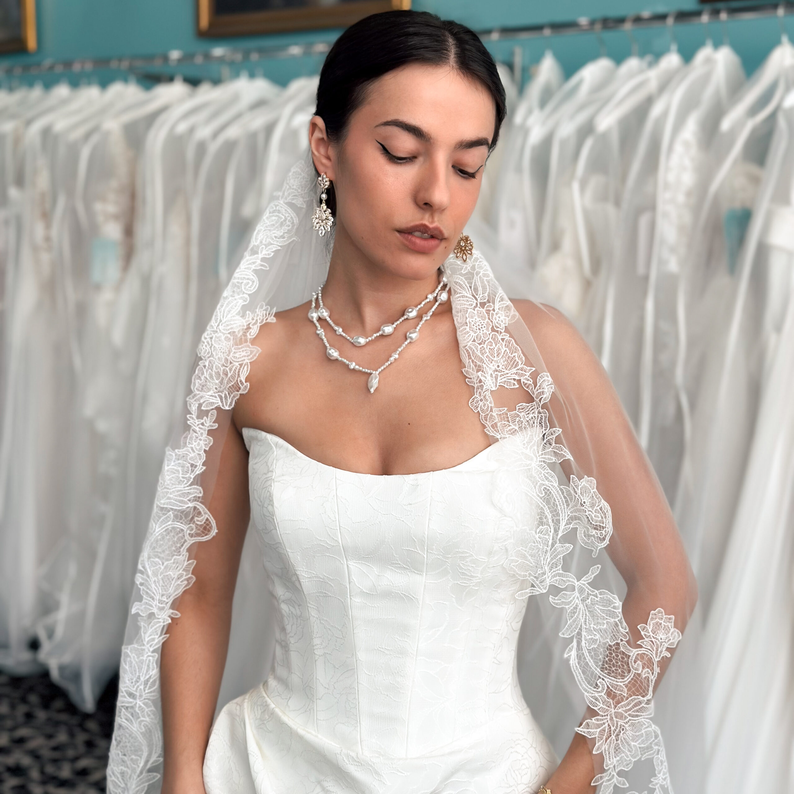 Veils and accessories at Love it at Stella's Bridal in Westminster MD