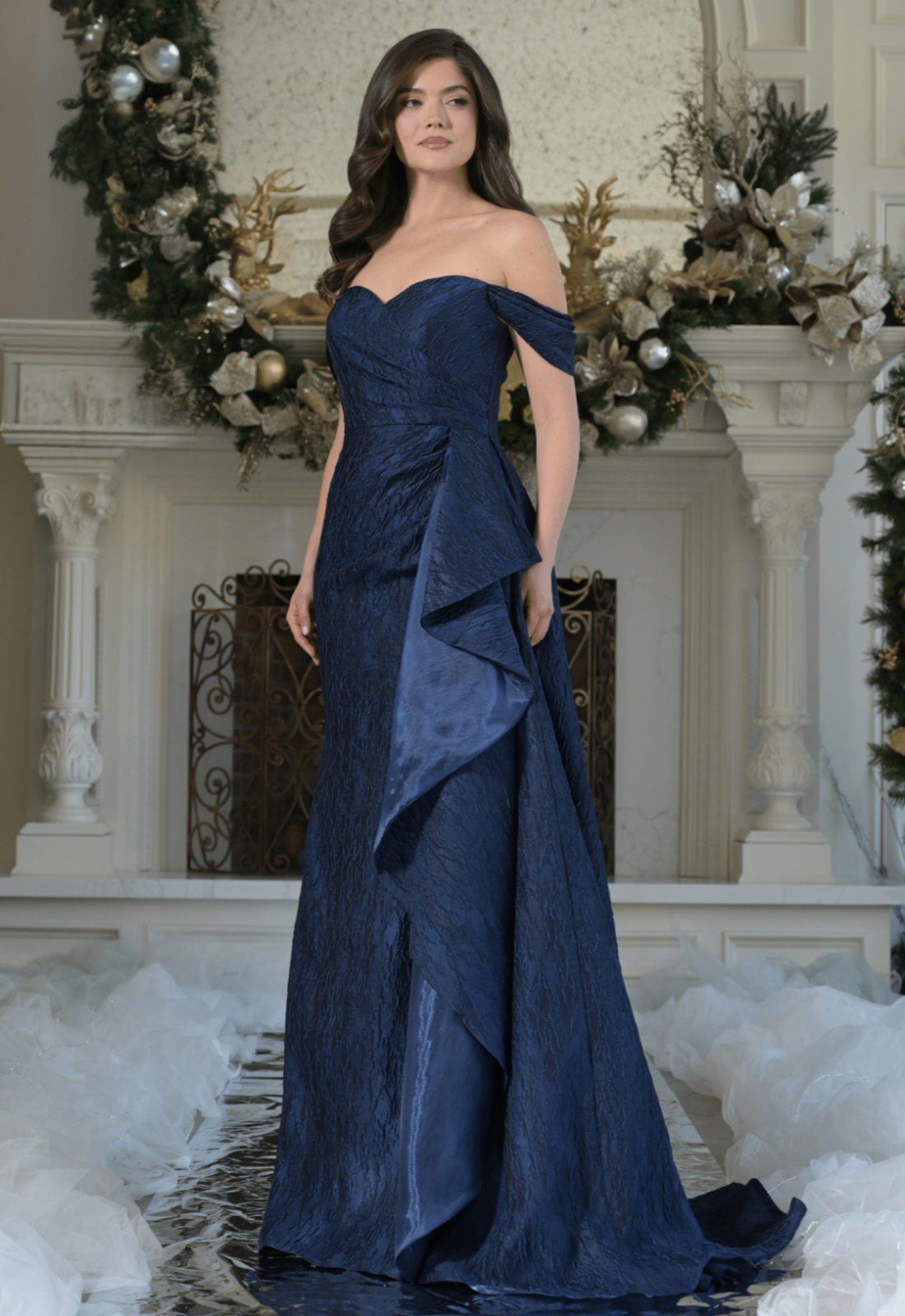 Mother of the bride and groom dress available at Stella’s Bridal in Maryland, featuring an elegant silhouette, flattering fit, and timeless design for a sophisticated wedding day look.