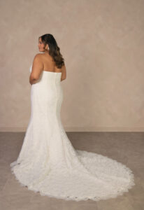 Ramona - Stella's Bridal Essense of Australia D4522 Fitted Lace Wedding Dress with Cat eye Neckline at Love it at Stella's Bridal in Westminster Maryland