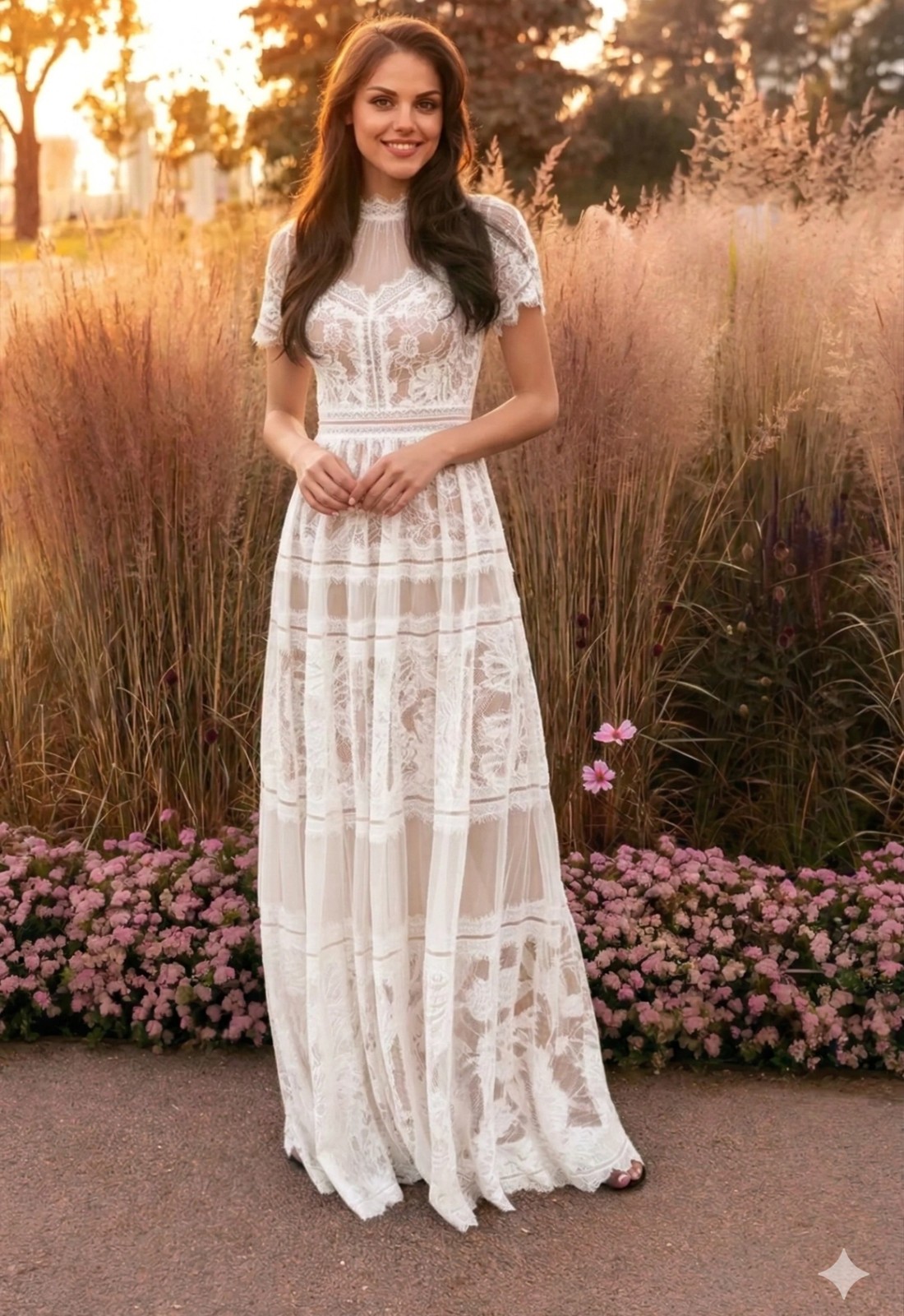 Vintage Vibes Maxi Dress - Stella's Bridal Wedding wardrobe dresses for brides including little white dresses, reception dresses, bridal shower dresses, rehearsal dinner dresses, courthouse wedding dresses, and bachelorette party outfits.