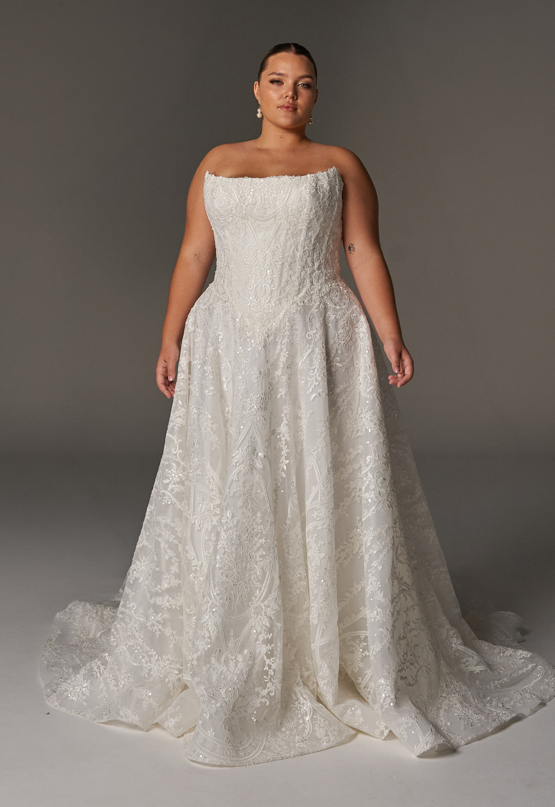 Aretha - Stella's Bridal Aretha EY763 by Evie Young sequin ballgown available at Love it at Stella's Bridal