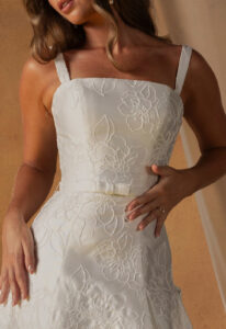 Normandy - Stella's Bridal Nomandy ML2648 from Madi Lane Bridals Dropped Waist Brocade Wedding Dress available at Love it at Stella's