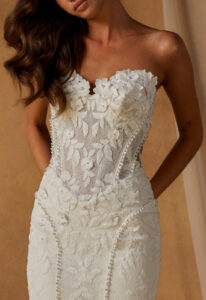 Nuri - Stella's Bridal Nuri by Madi Lane Dramatic Lace fit and flare Wedding Dress at Love it at Stella's Bridal Shop in Westminster Maryland