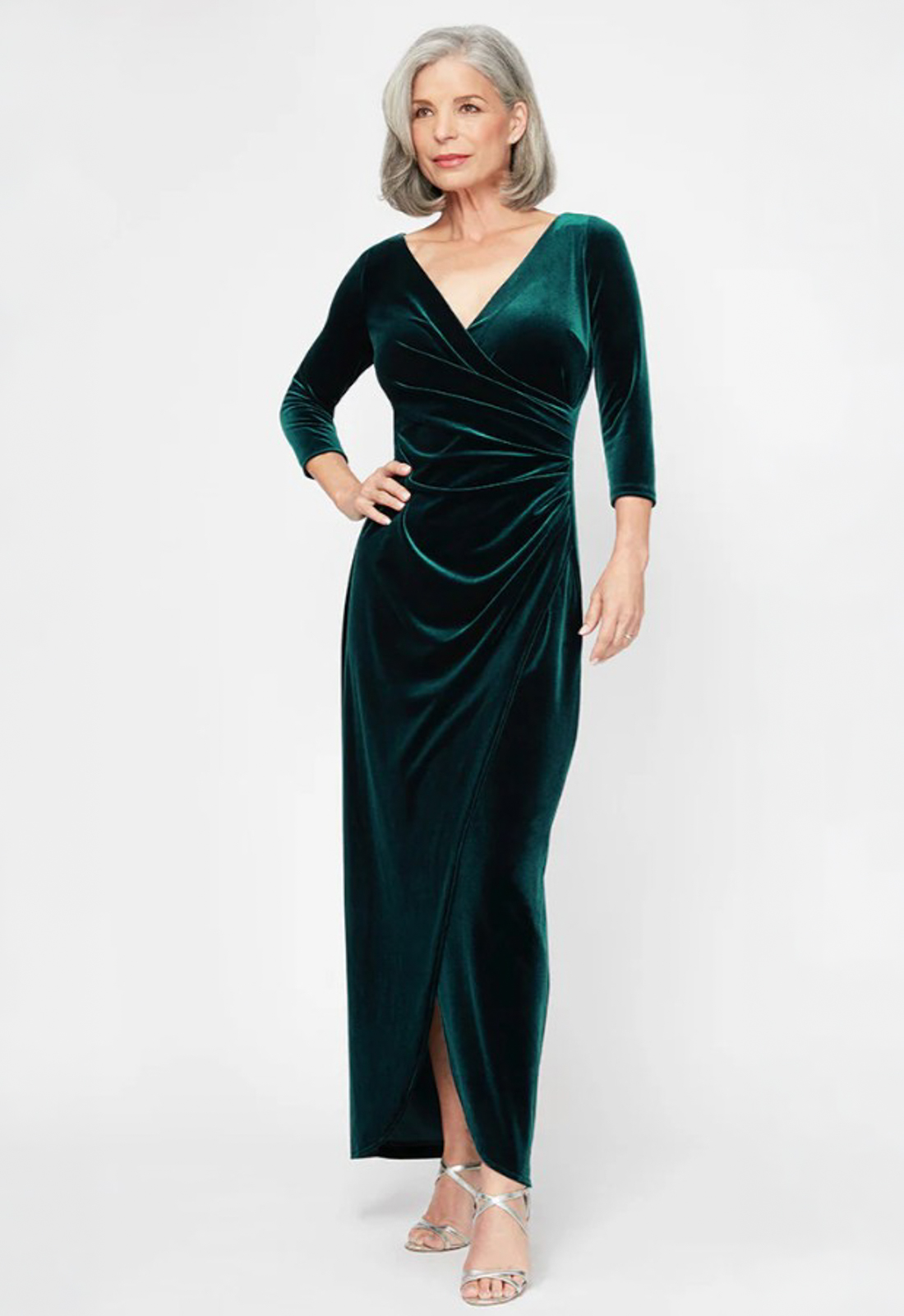 Discover 81918583 by Alex Evenings, a fitted, velvet, mother of the bride or groom dress featuring 3/4 length sleeves. Shop at Stella’s Bridal in Westminster, MD.