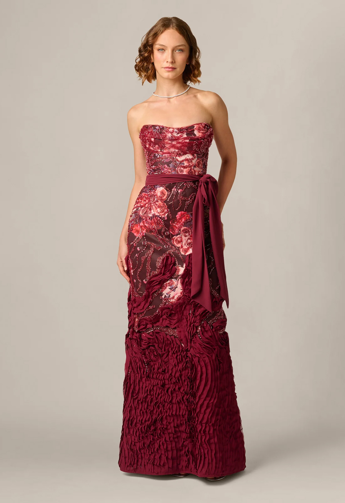 Discover MD1E210094 by Aidan Mattox, a modern mother of the bride or groom dress featuring stunning florals and beading. Shop at Stella’s Bridal in Westminster, MD.